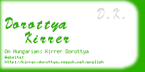 dorottya kirrer business card
